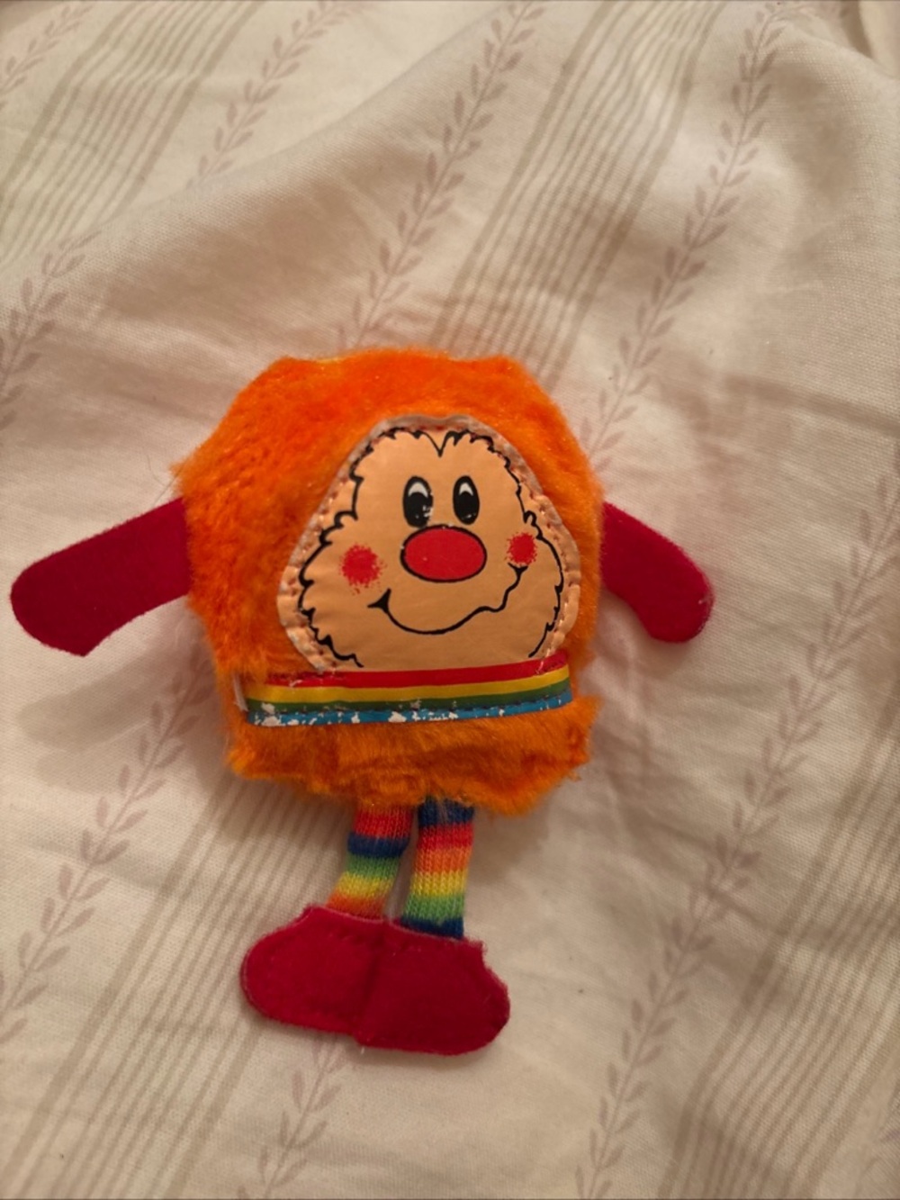 vintage 1983 Hallmark Rainbow Brite Red Butler Sprite named Romeo. It is a plush